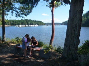 signing the roadside travellers journal at telegraph harbour